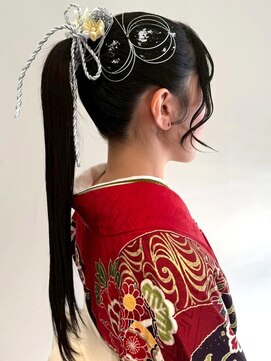 オレンジペコ(orange peco) 和装ヘア タイト 卒業式 ヘアアレンジ 黒髪 アップスタイル 20代