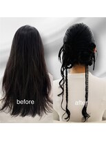 ウィールール 札幌店(WE RULE)&nbsp;ヘアセット ヘアアレンジ ツインアレンジ 韓国ヘア 艶髪