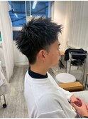 メンズカット/アップバングショート/刈り上げ