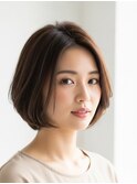 ひし形レイヤーボブ川越/ハイライト/白髪ぼかし/白髪染め