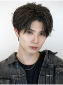 束感コンマバング無造作パーマ毛流れセンターパート