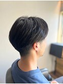 メンズカットツーブロックショートビジネス黒髪30代40代50代