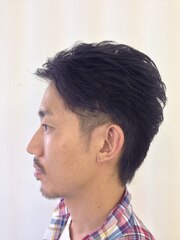 モテオヤジツーブロックヘアー