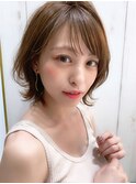 【佐藤健太郎】大人かわいいことりベージュ小顔レイヤーボブ