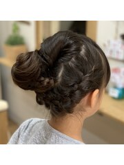 「キッズ」イベントヘアセット