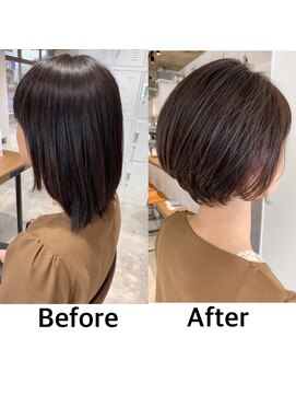 セラ バイ ユーレルム(SerA by U-REALM) 丸みグラデーションボブ　担当　森