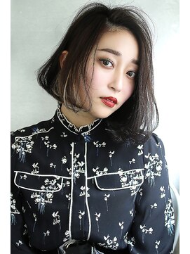 ザ キャンバス ミヤザキツネヒサ(THE CANVAS 宮崎恒久) ワンレン・インナーカラー・ボブ