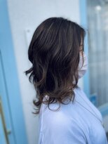 ヘアーリビングリコ 新潟笹口店(hair living Liko) ニュアンス highlight × Olive ash