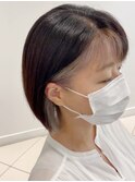 大人ボブ 白髪ぼかし くびれヘア メルティカラー　