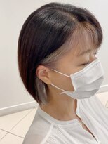 大人ボブ 白髪ぼかし くびれヘア メルティカラー