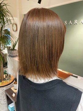 サラジュ 梅田店(SARAJU) saraju ヒラノ　ブラウンベージュ　ミディアムボブ