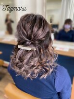 タグマル(Tagmaru) バーティーヘアセット☆ねじりの上品ハーフアップ☆