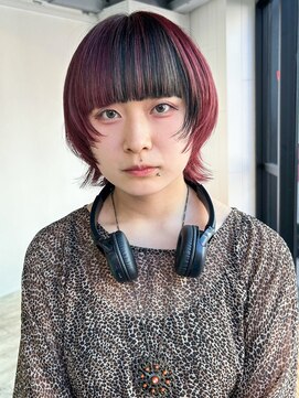 アルバム 池袋(ALBUM) デザインウルフ_グレーベージュレイヤーロング_ba476041