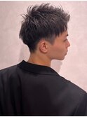 アップバングツーブロック　フェード