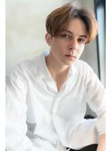 メンズ波巻きセンターパート韓国風ツーブロックニュアンスパーマ