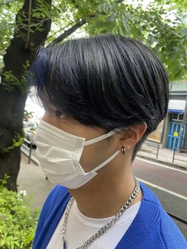 エトラ 渋谷店(etora) ネイビーブルーハイライト　ハンサムショート
