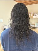 メンズロング×スパイラルパーマ