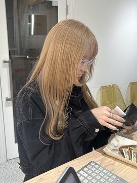 ペレ 渋谷(PELE) ホワイトグレージュ/デジタルパーマ/チェリーブラウン/渋谷