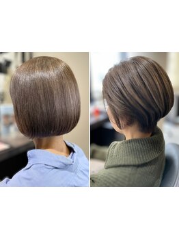 癖毛だけじゃなく膨らみ・ごわつき・ボリュームのお悩みもご相談ください！おさまりの良いヘアをご提供♪