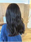 ブルーグレージュ×ロング