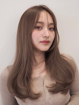 ノイ(noi) 顔周りレイヤーカットくびれヘアミルクティーベージュカラー