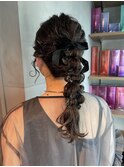 【ツインポニーテール】結婚式/銀座/ヘアセット/アレンジ