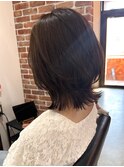 マッシュショートふんわりミディアム大人ボブアッシュカラー
