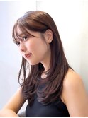 前髪/顔まわり小顔/大人レイヤー/レイヤーカット/丸顔/面長/銀座