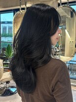 シティ オモテサンドウ(CITY omotesando) ブルーブラック 地毛風カラー レイヤーカット