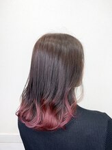 ヘアアンドメイク ルシア 奈良店(hair & make Lucia) チェリーピンク裾カラー