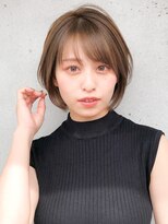 アグノス 青山(Agnos) 大人かわいい小顔フリンジウェーブココアブラウンショート