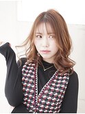 ゆる巻きミディアム ミルクティーカラー