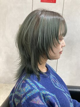 エイト ヘアサロン 渋谷本店(EIGHT) モスグリーン/ウルフヘア