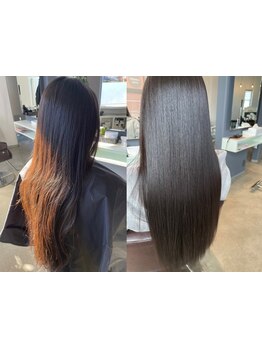 一人ひとりに合わせた縮毛矯正は大人気☆自然な質感の傷まないストレートで、どんな季節でも使いやすい♪