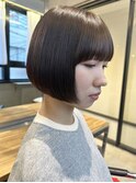 大人かわいい前下がりボブ