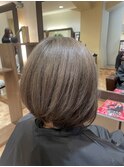 白髪ぼかしカラー白髪ぼかしハイライトショートボブ30、40、50代