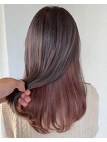 レリー バイ アルティナ 川越店(Lelie by artina)&nbsp;インナーカラーピンクバイカラーツートンカラーチェリーブラウン