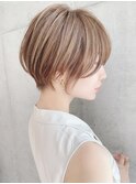 say.原田美千留 ショートボブ アッシュオリーブ グレーベージュ