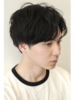 ココ 本八幡(KOKO) □センターパートブルーブラックフェザーパーマサーフカール