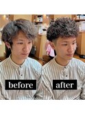 くるくるパーマ/スパイラル/ツーブロック/マッシュ骨格補正