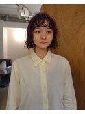 前髪カット×パーマ×簡単スタイリング×オン眉
