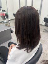 ガルボヘアー 桟橋店(garbo hair) 神艶ストレート ブラウンカラー 艶髪 トリートメント