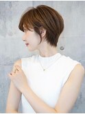 大人可愛い切りっぱなしひし形レイヤーカットモカベージュ