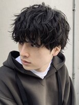 フィフス 大分(fifth)&nbsp;大分無造作緩めシャドウパーマメンズカットラウンドマッシュ20代