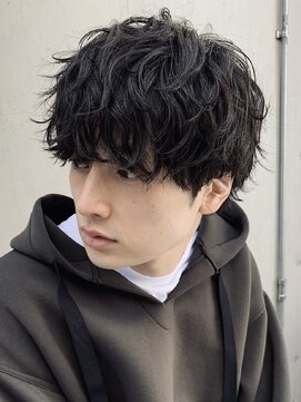 フィフス 大分(fifth) 大分無造作緩めシャドウパーマメンズカットラウンドマッシュ20代