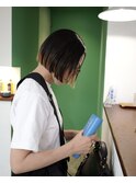 ストレートパーマ＋ボブ