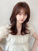 アフロート エル 錦糸町(AFLOAT L) 結んでもかわいいくびれセミロング × ミルクティーベージュ