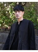 メンズマッシュ マッシュショート ツーブロック黒髪ショート
