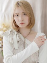 カバーヘア ブリス 上尾西口店(COVER HAIR bliss) 全頭ブリーチ切りっぱなし小顔ミニボブレイヤーTd2上尾10代20代