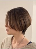 グレイヘアも◎人気のひし形ショートボブ【恵比寿KIMIDORI】